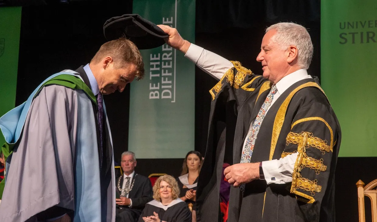 Chancellor with a graduand