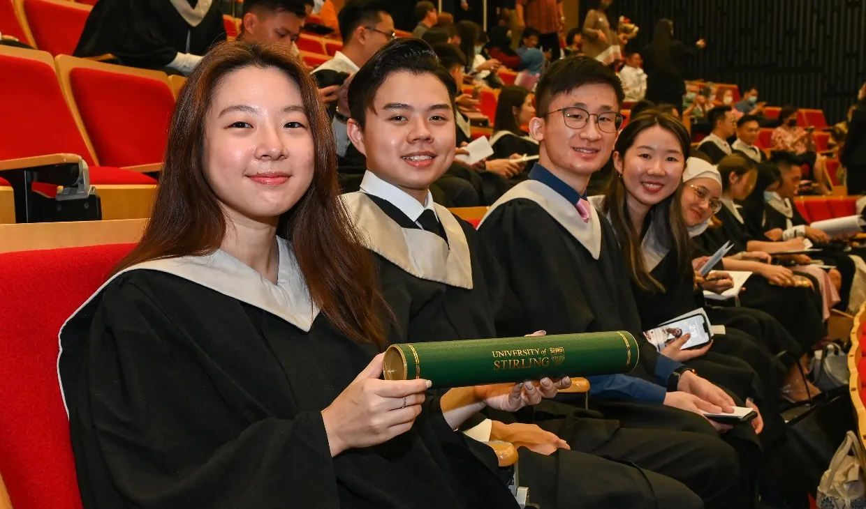 Singapore graduates in the auditorium