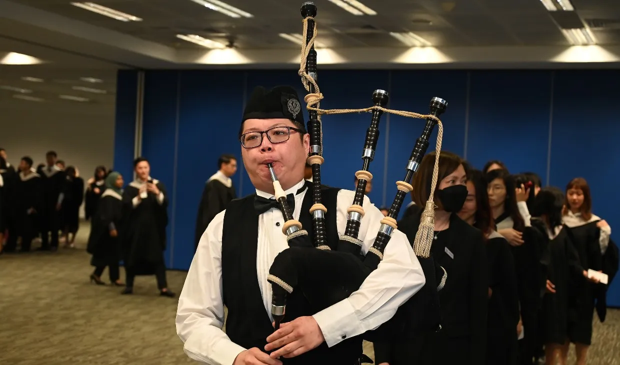 A piper in the Singapore graduation