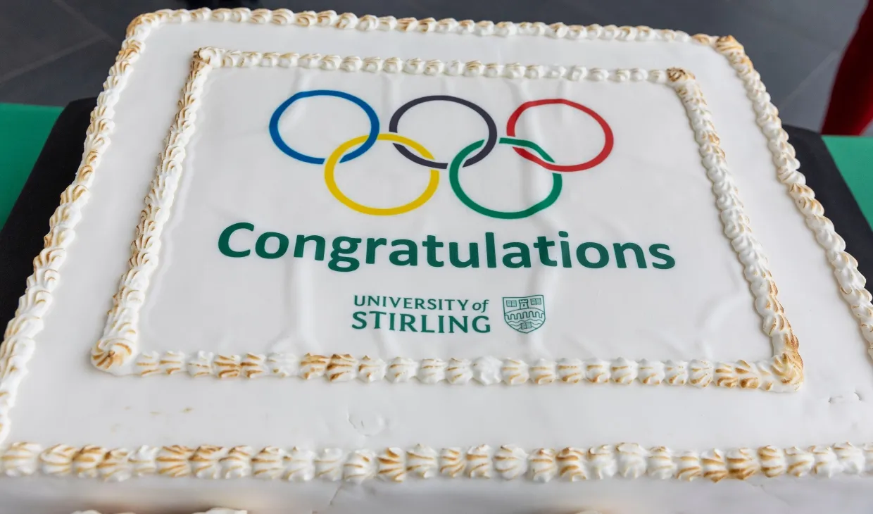 Olympians receive a warm welcome on their return to campus.