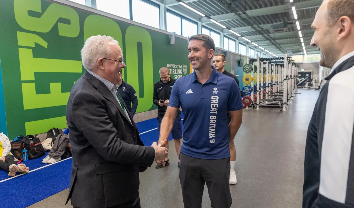 Olympians receive a warm welcome on their return to campus.