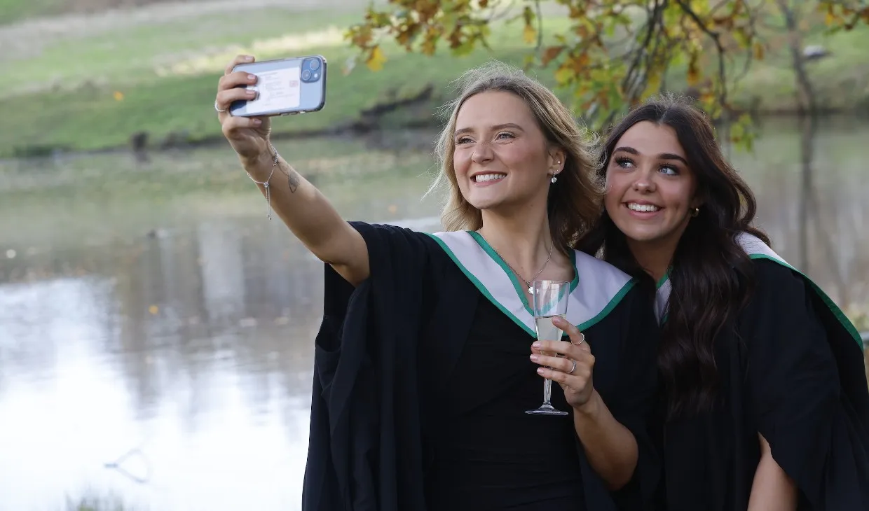 Winter graduation 2022 - graduates and families celebrate - f14b