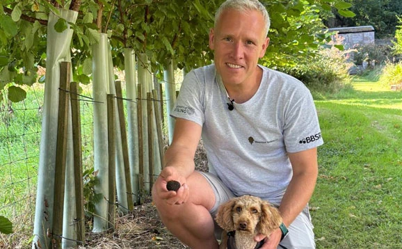 Paul Thomas with his dog