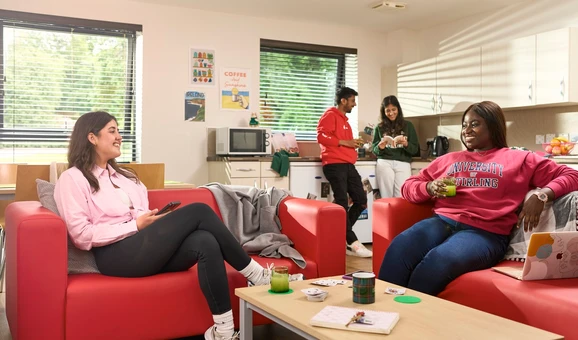 Students in accommodation social space