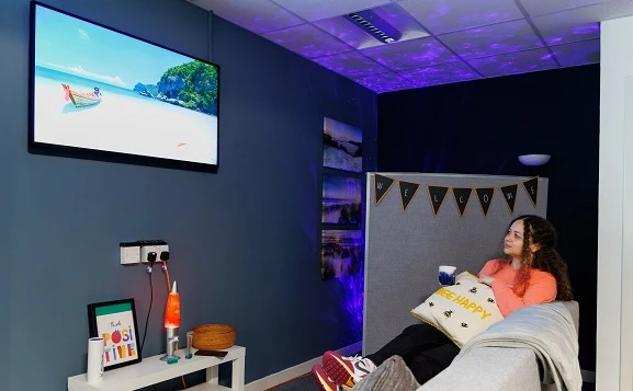 Snug area in Loch View Wellbeing Suite