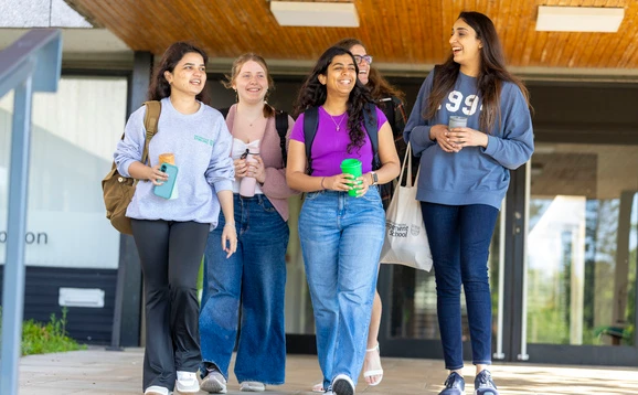 Group of students outside Pathfoot Building