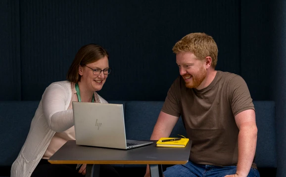 Student meeting with a member of staff