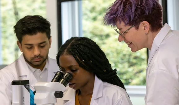 Research using microscopes at University of Stirling.