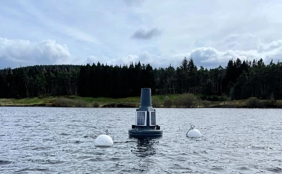Data buoy at Carron Valley Reservoir