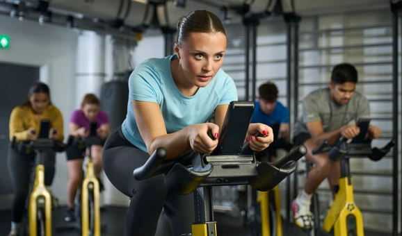 People at a spinning class