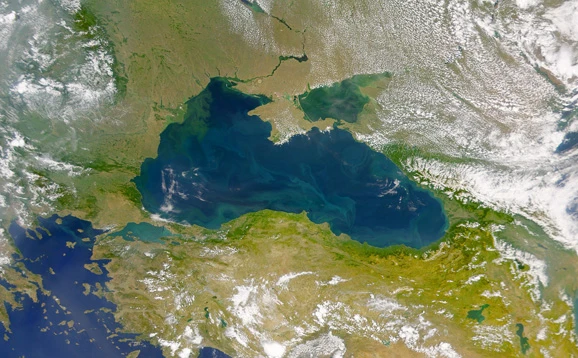 black sea satellite image