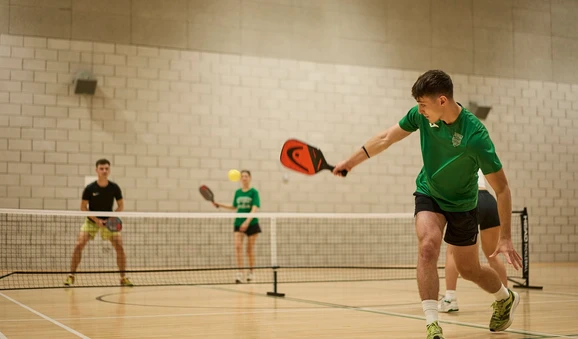 Students playing pickleball