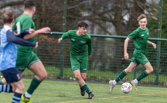 Students playing football