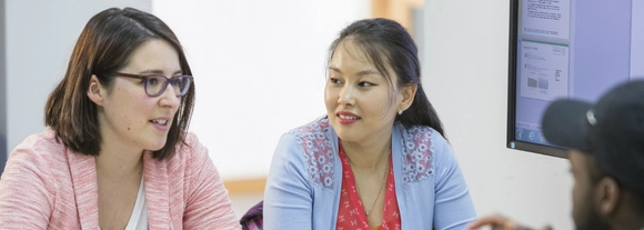 A group of students chatting