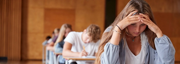 students in an exam