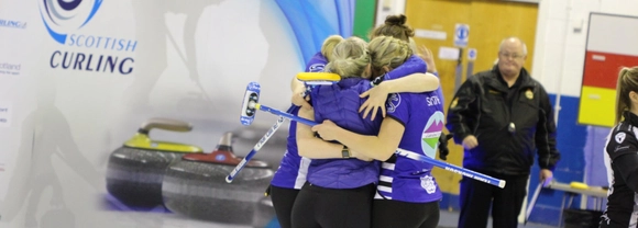 Team Jackson celebrating women's Scottish Curling Championship victory