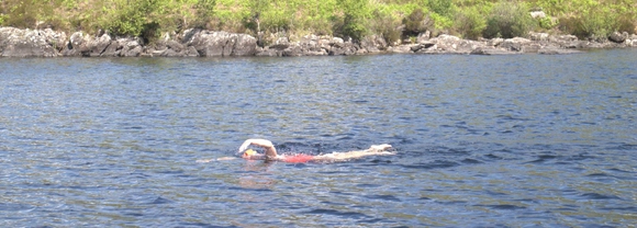 Dr Phia Steyn swimming