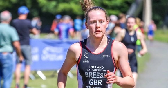 Millie Breese in competition.