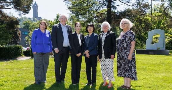 Sarah Bromage, Professor Sir Gerry McCormac, Mayumi Matsuo, Nagiko Yokoyama, Lord Provost Cllr Elaine Watterson, Dr Phia Steyn