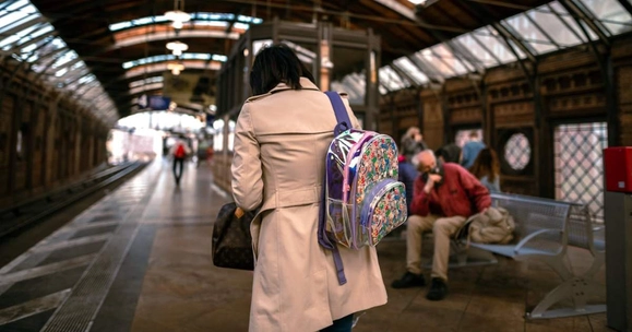 passengers at train station