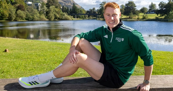 Tom Dean pictured on University of Stirling campus.