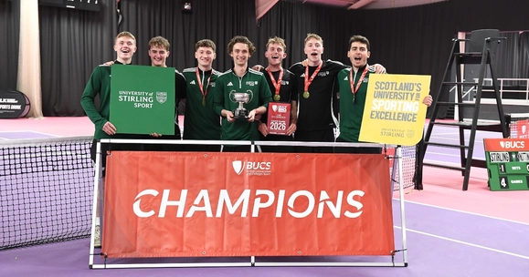 University of Stirling Men’s Tennis secure fourth UK title of the season
