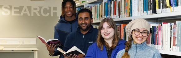 people in library