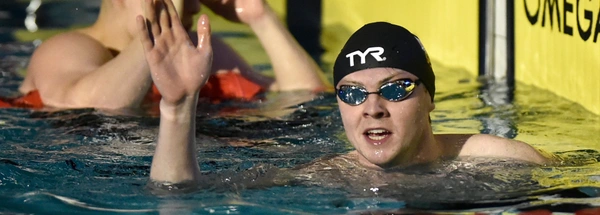 Ross Murdoch celebrating in pool