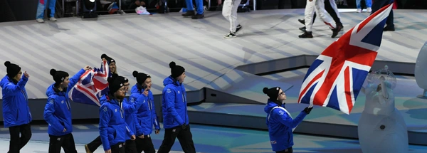 Ross Whyte leads out Team GB at World University Winter Games