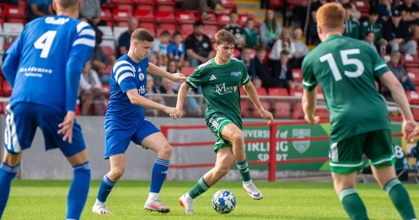 University of Stirling Football Club footballers in action.
