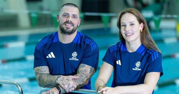 Ben Higson pictured alongside Angharad Evans.