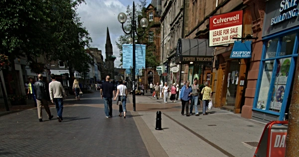 People walking in Perth High Street