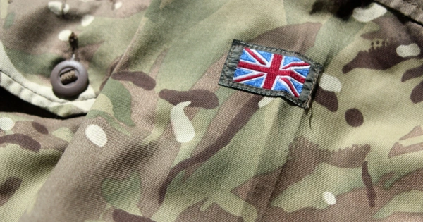 Army jacket with UK flag