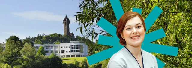 Nursing student on campus