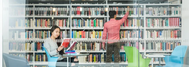 Students in library