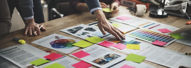 Paper and notes on a table
