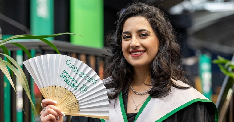 Image for article: Swedish politician and devoted volunteer celebrated at Stirling graduation