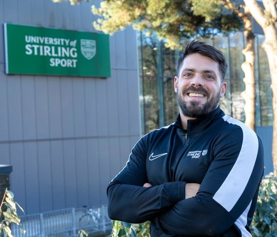Ben Higson pictured outside University of Stirling Sport.