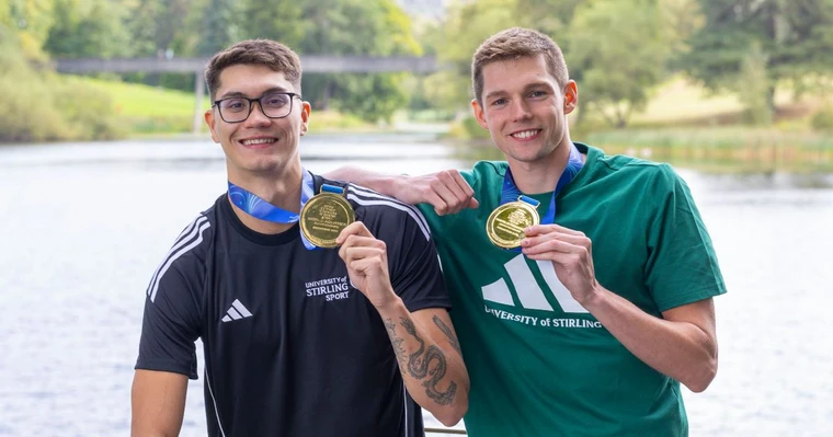 Image for article: Duncan Scott and Jack McMillan return to campus with World golds