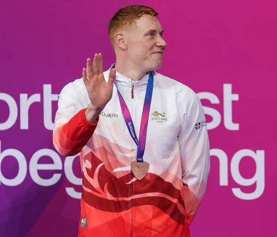 Tom Dean with his bronze medal at the 2026 Commonwealth Games