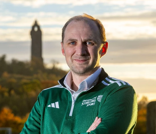 David Bond pictured in front of the National Wallace Monument.