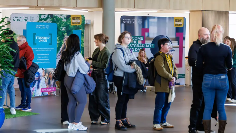 People at postgraduate open day