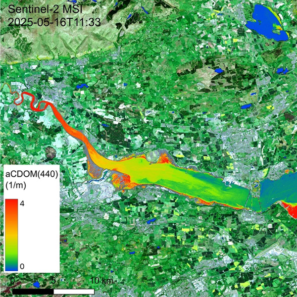 satellite view of body of water