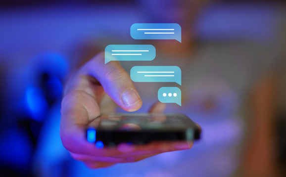 text message received on phone